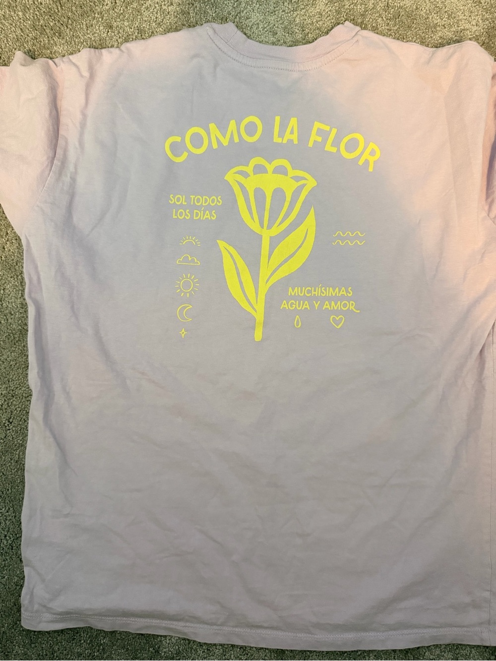 Pacsun Como La Flor Kids' Pink Short Sleeve Tee with Yellow Floral Print